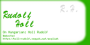 rudolf holl business card